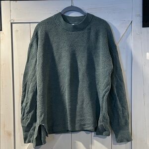 lululemon Women’s Crewneck Sweater Teal Merino Wool Blend Size 8